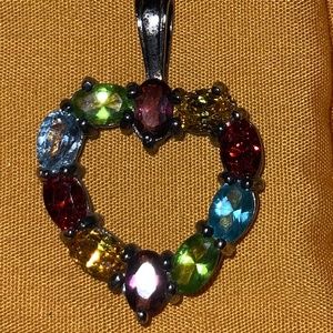 multi color heart pendant